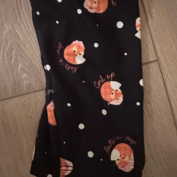 Cuddl Duds Fox Pattern Black Pajama Set - Picture 5 of 10